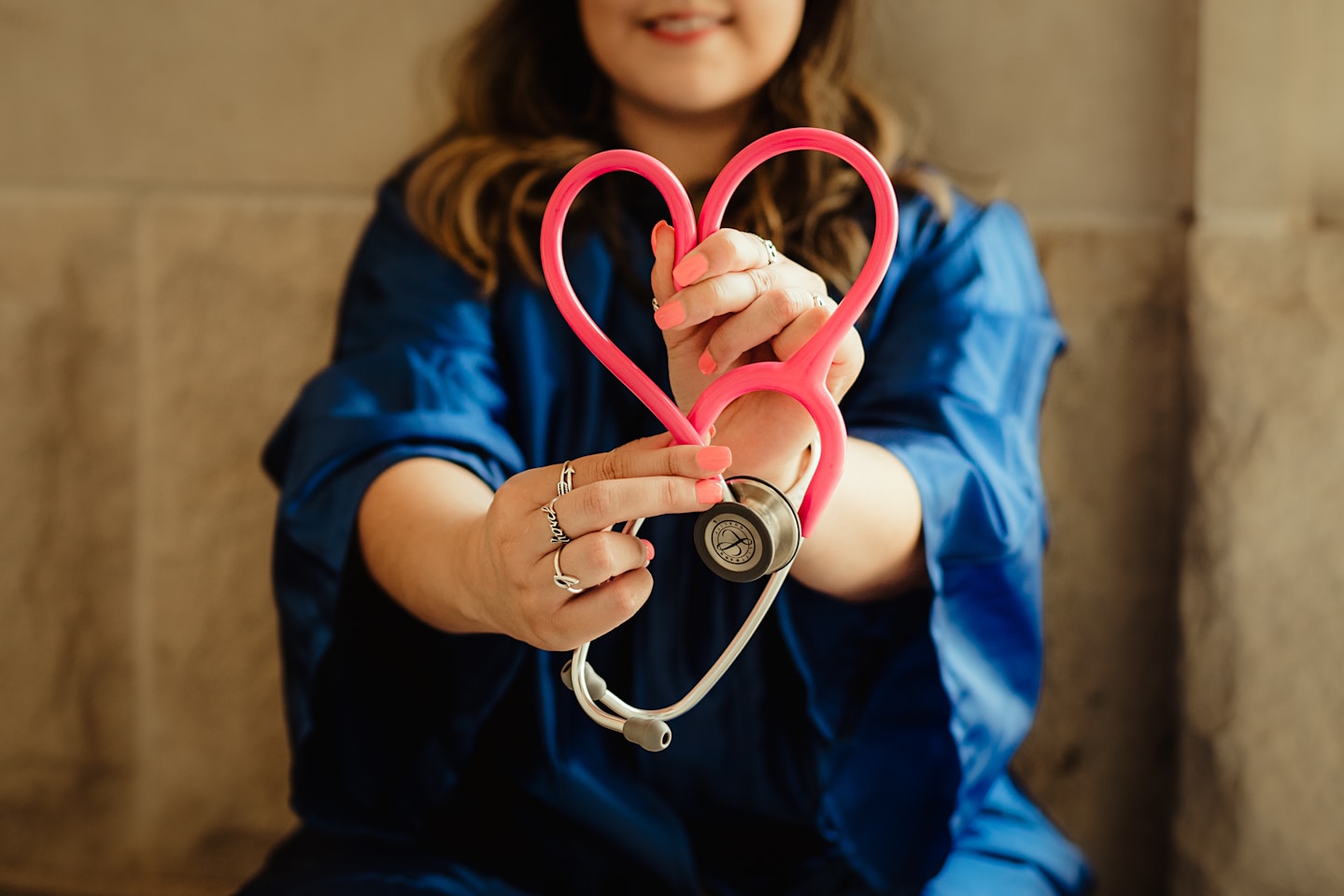 Stethoscope in shape of heart